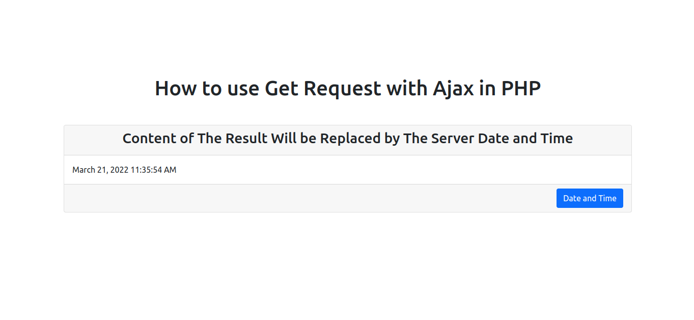How to use Get Request with Ajax in PHP